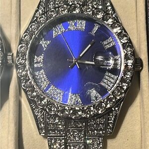 Luxury Blue and Silver Watch